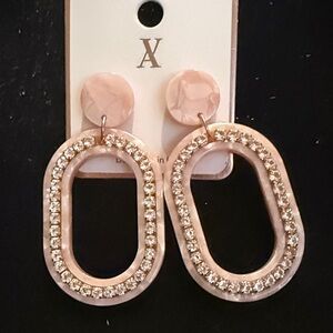 Elegant Pink and Gold Earrings
